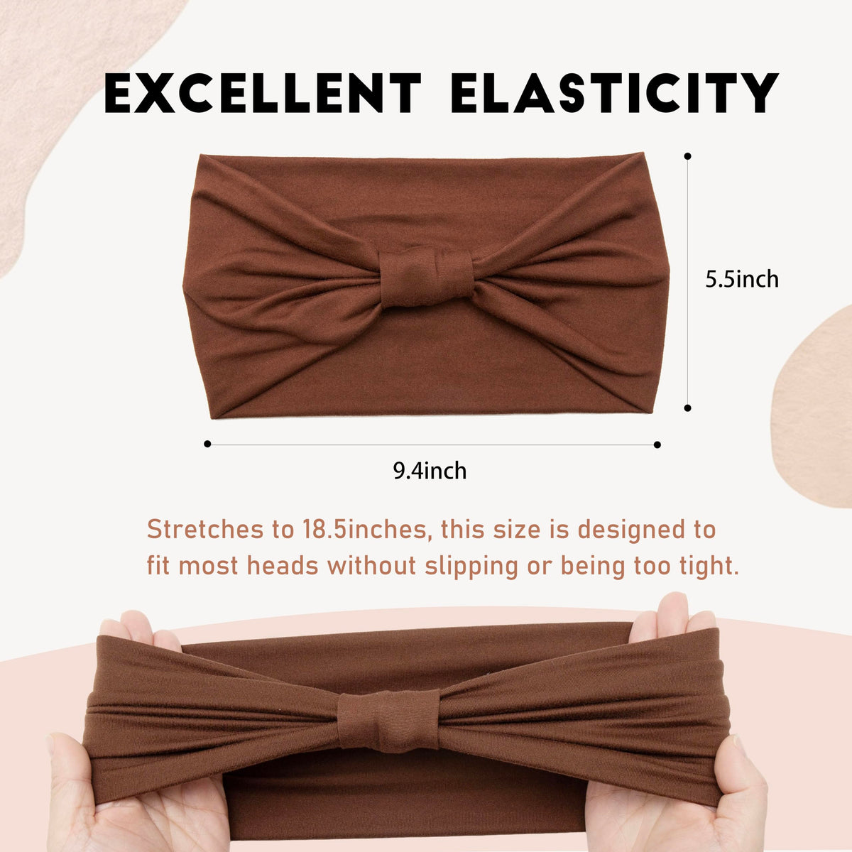 GiLi thick stretchy headband front view