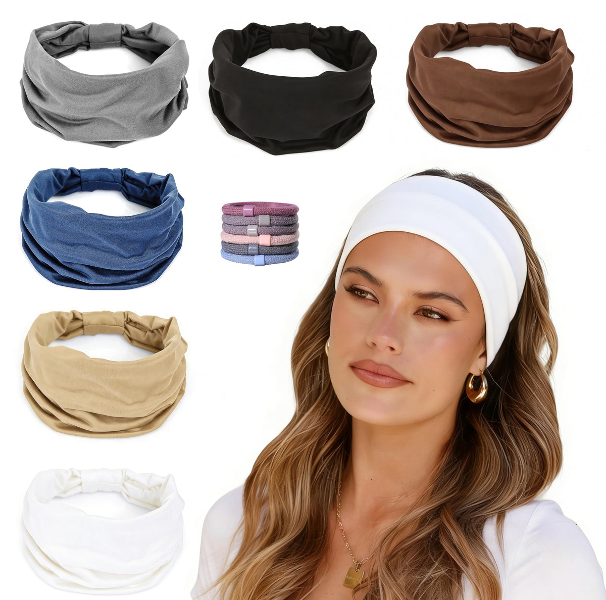 GiLi wide headbands for women in assorted colours