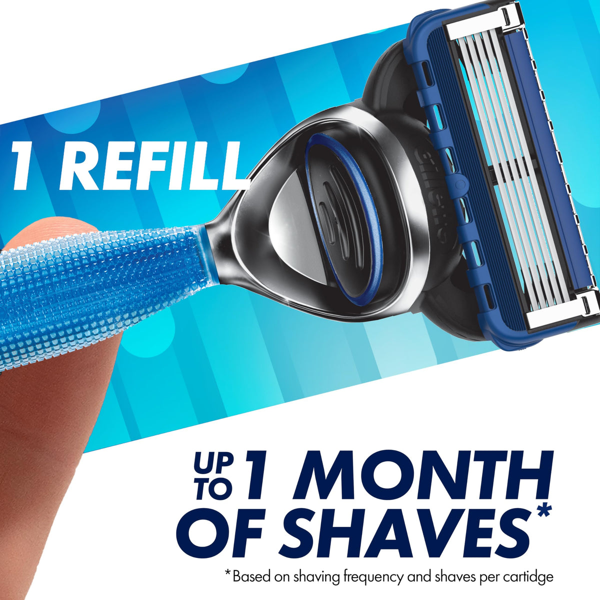 Gillette 5 razor blade refills back view