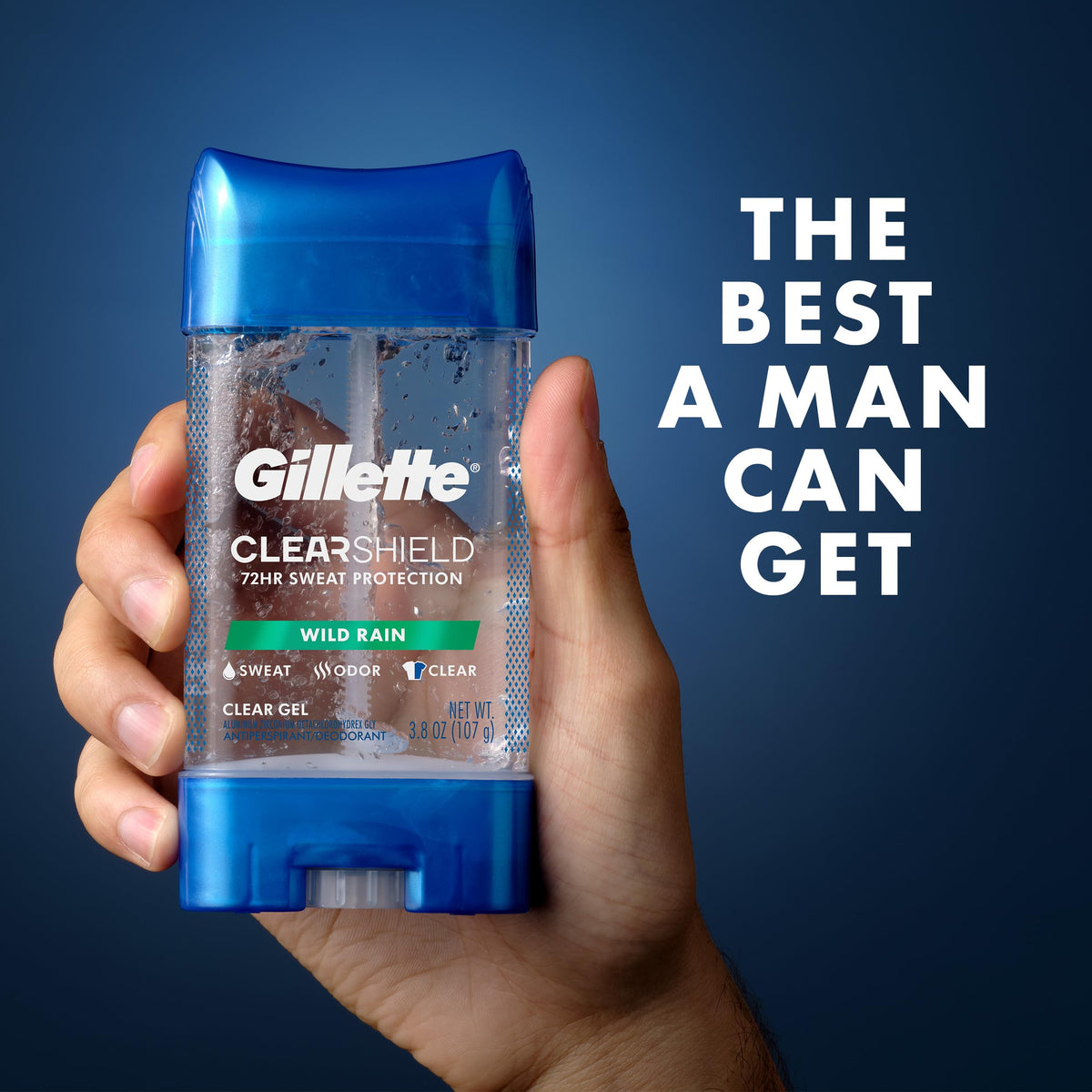 Gillette Antiperspirant Deodorant back view with ingredient list