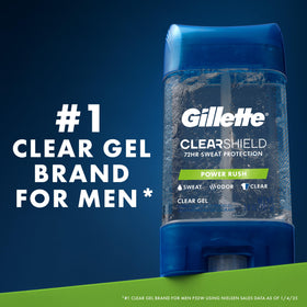 Gillette Antiperspirant Deodorant showing clear gel texture
