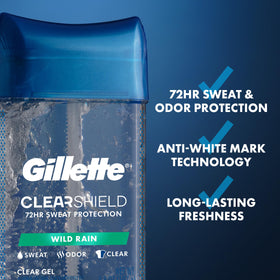 Gillette Antiperspirant Deodorant Wild Rain Scent pack of 2