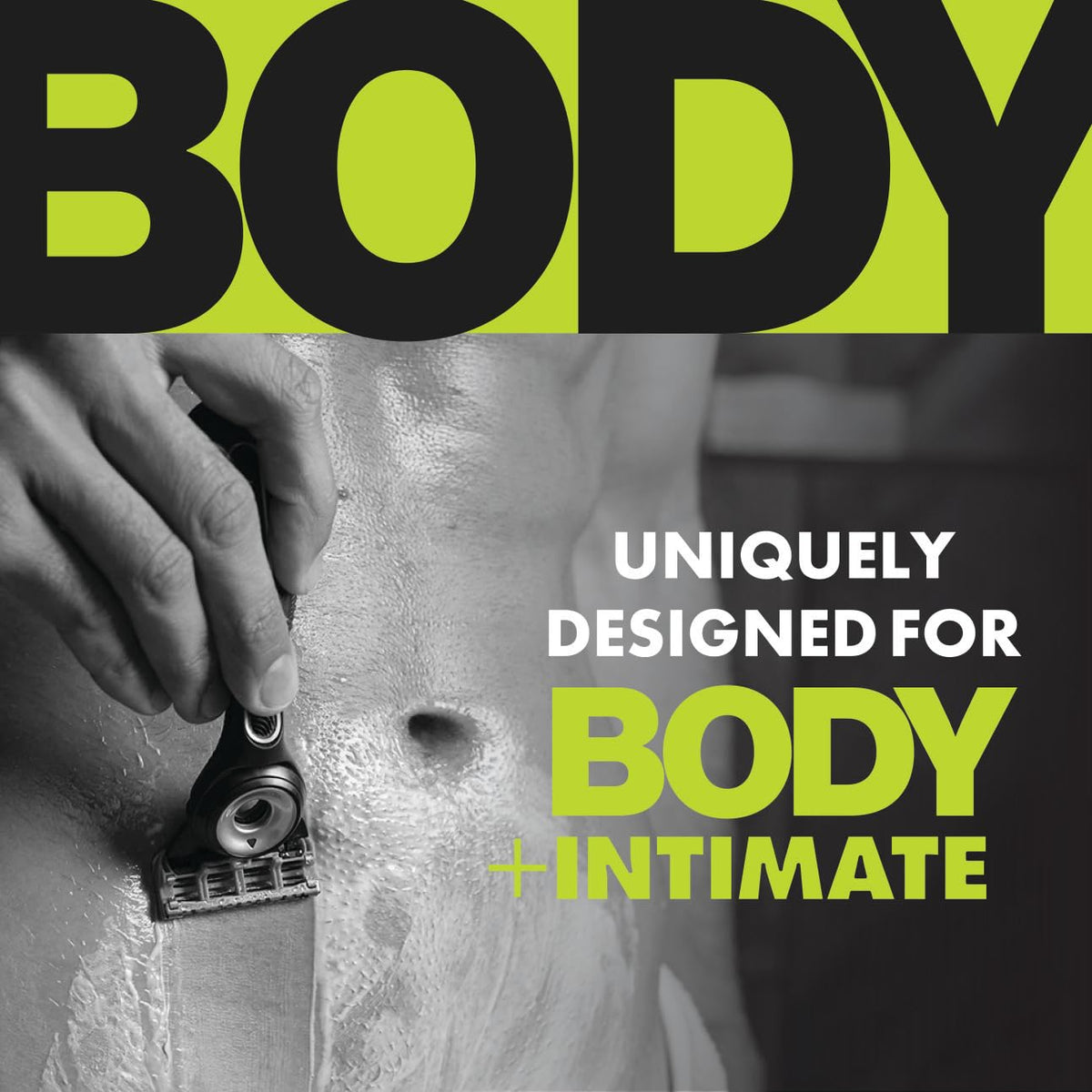 Gillette Body + Intimate Razor with magnetic shower hanger