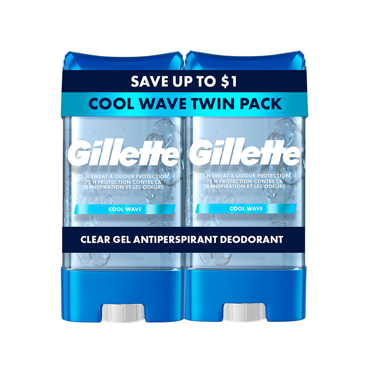 Gillette Cool Wave Clear Gel Antiperspirant front view