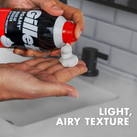 Gillette Foamy Regular Shaving Cream creamy lather close-up