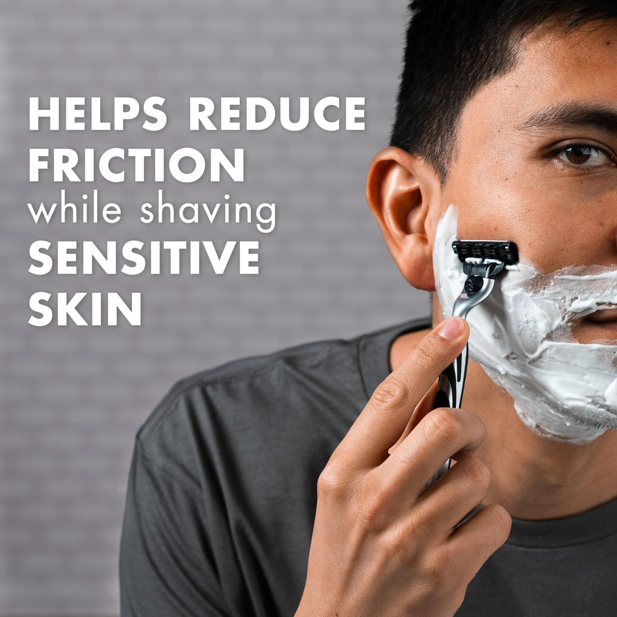 Gillette Foamy Shaving Cream being applied on skin