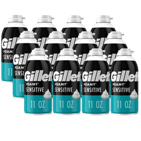 Gillette Foamy Shaving Cream Sensitive Skin 11 oz front view