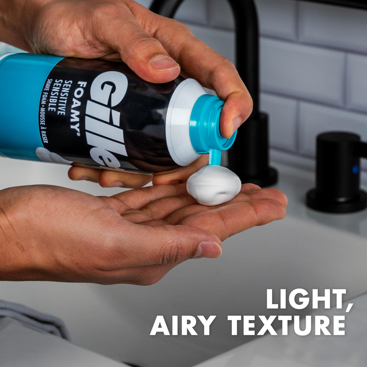 Gillette Foamy Shaving Cream Sensitive Skin 11 oz packaging