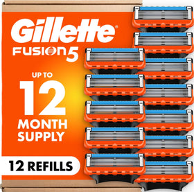 Gillette Fusion5 Men's Razor Blade Refills 12 Count packaging front view