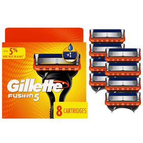 Gillette Fusion5 men's razor blade refills 8 count packaging