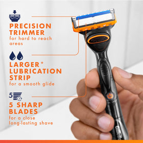 Gillette Fusion5 Power razor blade refill pack side view