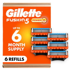 Gillette Fusion5 Power razor blade refills 6 count packaging