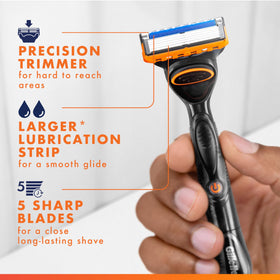 Gillette Fusion5 Power razor blades with microfins and lubrastrip