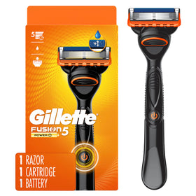 Gillette Fusion5 Power Razor front view with blade refill