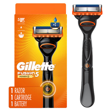 Gillette Fusion5 Power Razor front view with blade refill