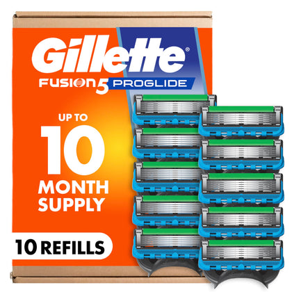 Gillette Fusion5 ProGlide razor blade refills 10 count packaging