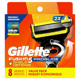 Gillette Fusion5 ProShield razor in grooming setup