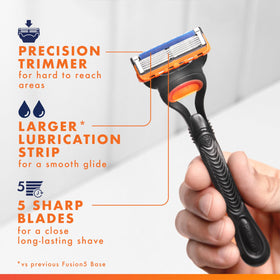 Gillette Fusion5 razor blades showing 5-blade technology