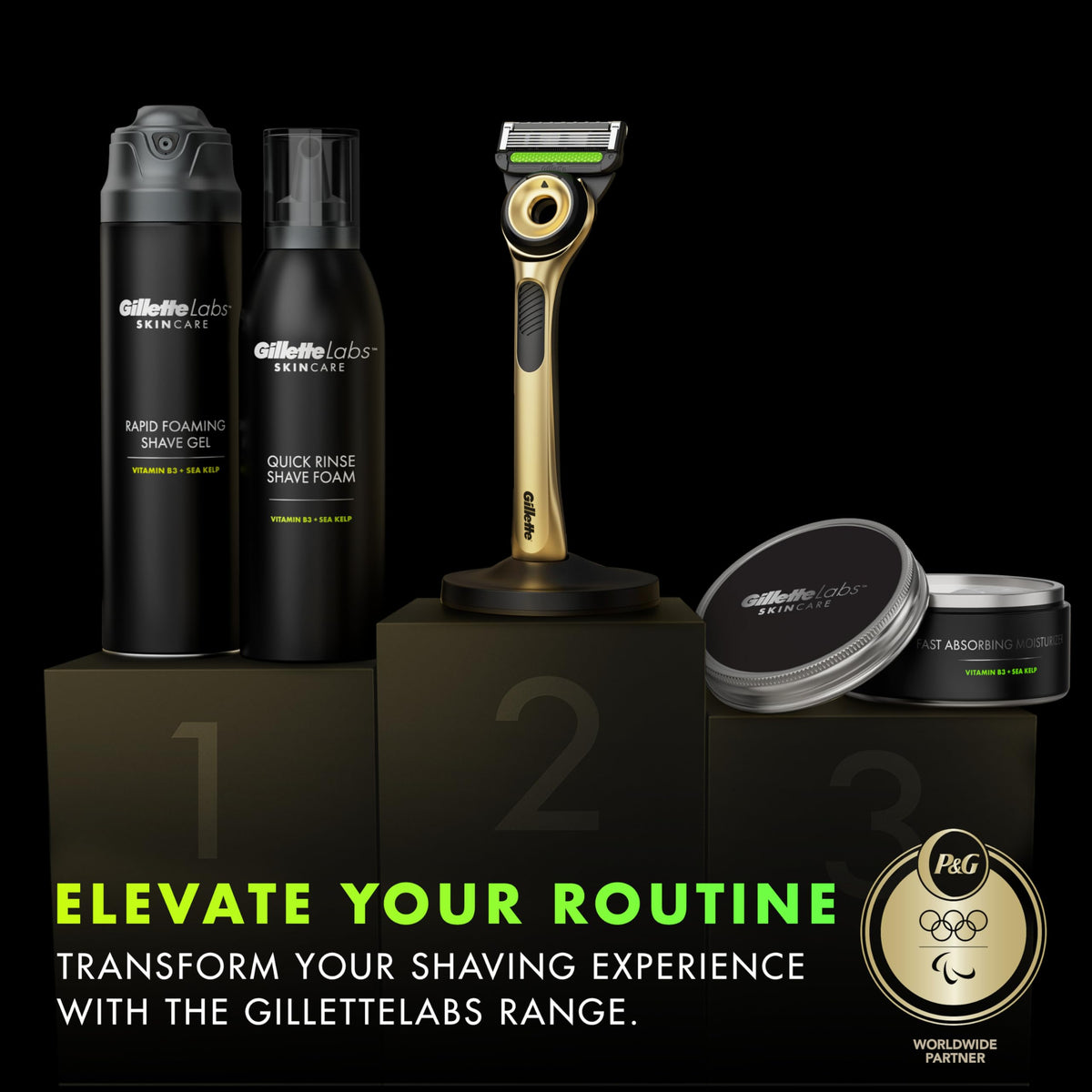 Gillette Labs Exfoliating Bar Razor premium magnetic stand