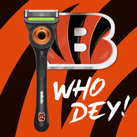 Gillette Labs NFL Bengals Edition Razor with magnetic stand