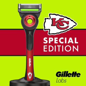 Gillette Labs NFL Chiefs Edition razor with EverGlide Lubrastrip