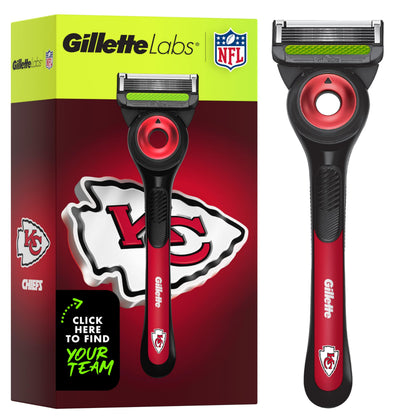Gillette Labs NFL Chiefs Edition Shaving Razor front view