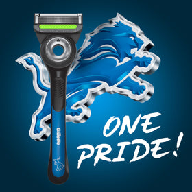 Gillette Labs NFL Lions Edition Razor with packaging