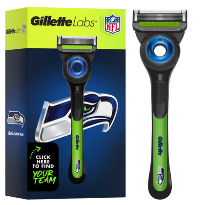Gillette Labs NFL Seahawks Edition Shaving Razor front view