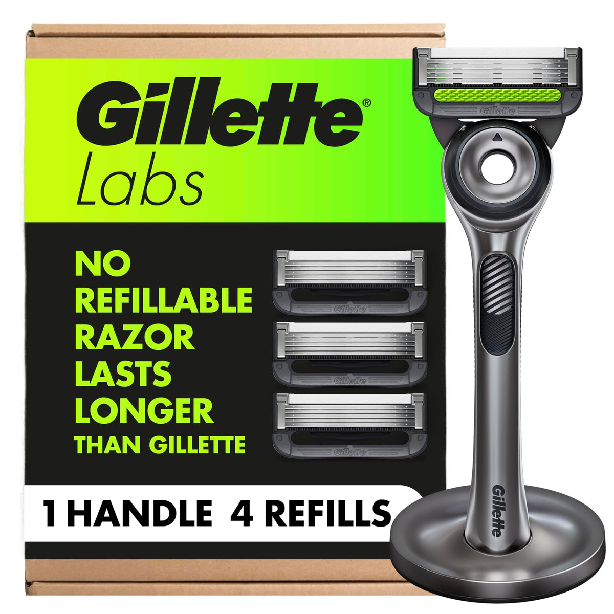 Gillette Labs Razor for Men with exfoliating bar and magnetic stand