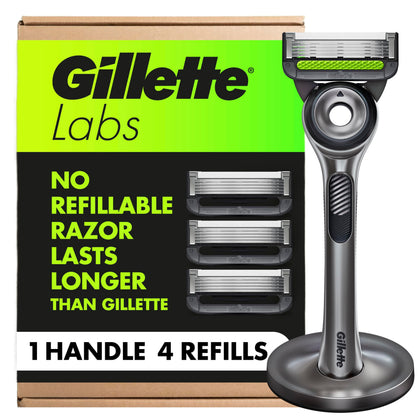 Gillette Labs Razor for Men with exfoliating bar and magnetic stand
