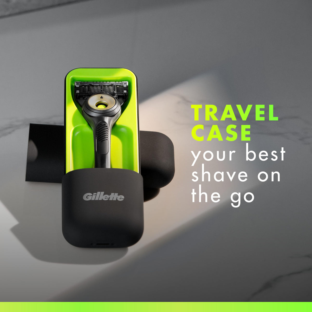Gillette Labs Shaving Razor in travel case open view