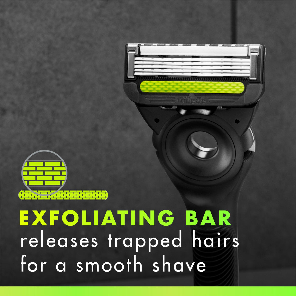 Gillette Labs Shaving Razor side view highlighting blade design