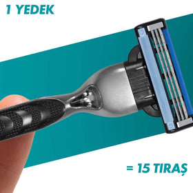 Gillette Mach-3 Cartridge Pack back view