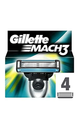 Gillette Mach-3 Cartridge Pack of 4 front view