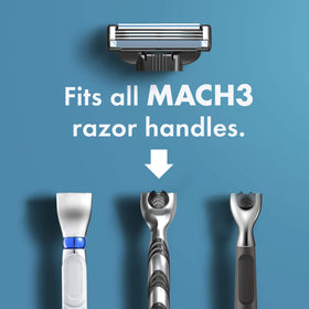 Gillette Mach 3 Razor Refils 12 pack back view