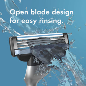 Gillette Mach 3 Razor Refils 12 pack on a bathroom counter