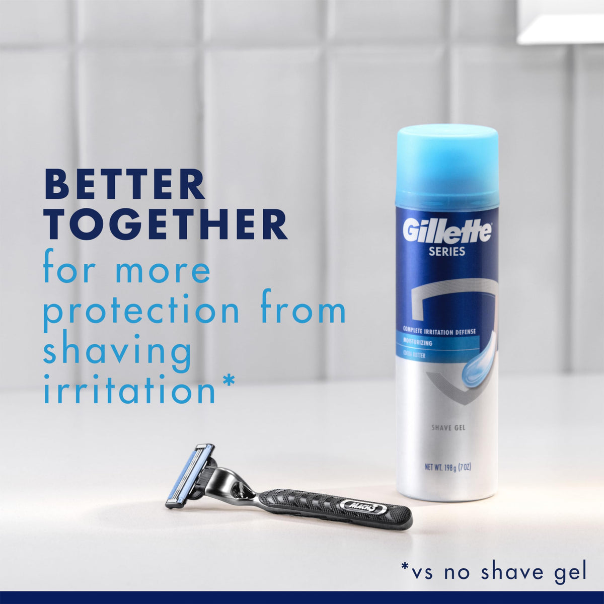 Gillette Mach3 razor blades showing blade design