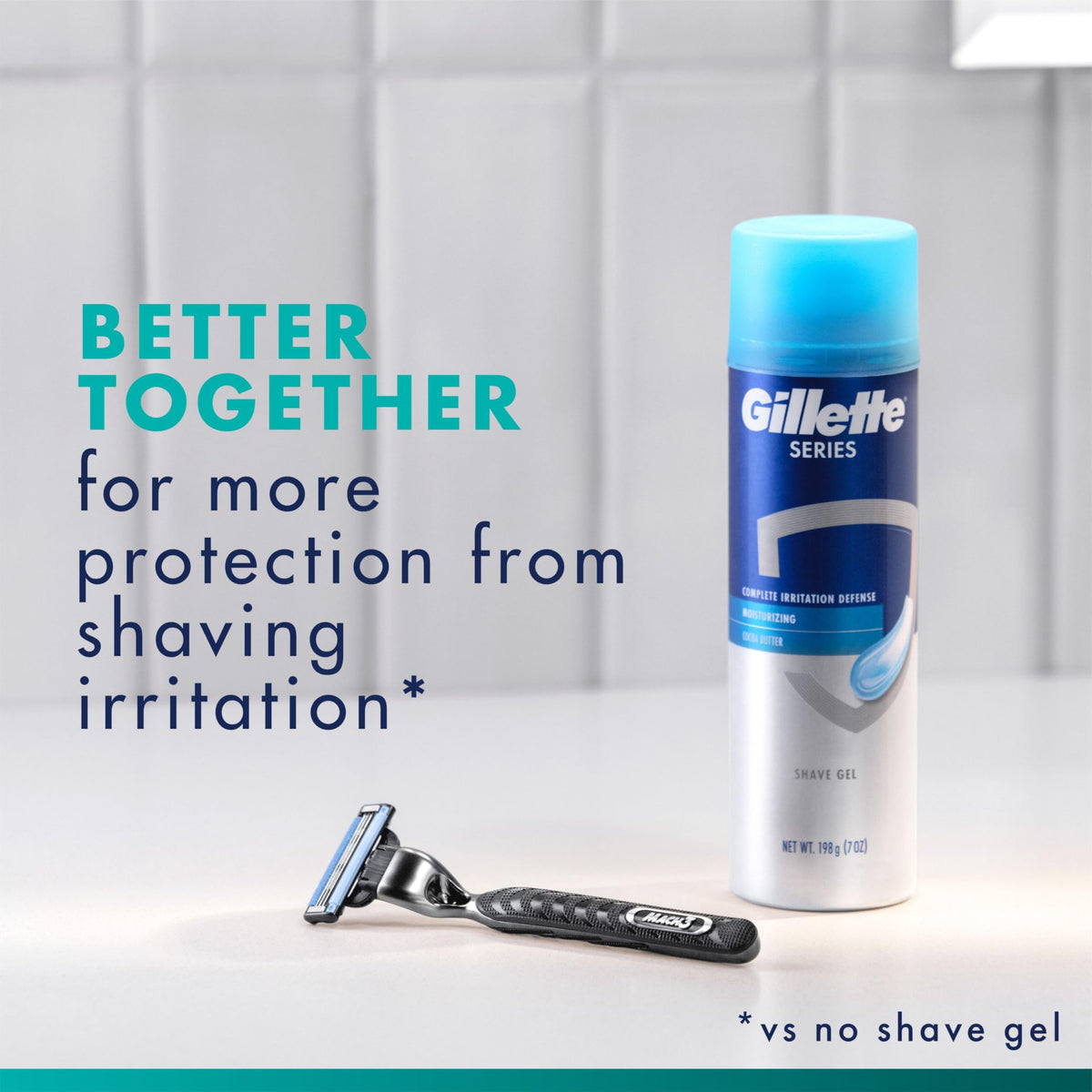 Gillette Mach3 razor handle with blade attached