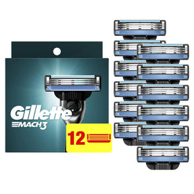 Gillette Mach3 Razor Refills 12 pack front view