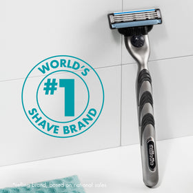 Gillette Mach3 Razor showing open-blade architecture