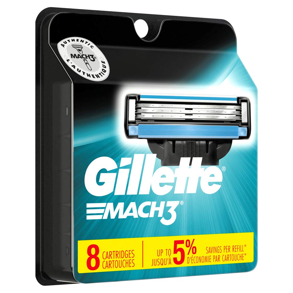 Gillette Mach3 Replacement Cartridges 8 Count front view