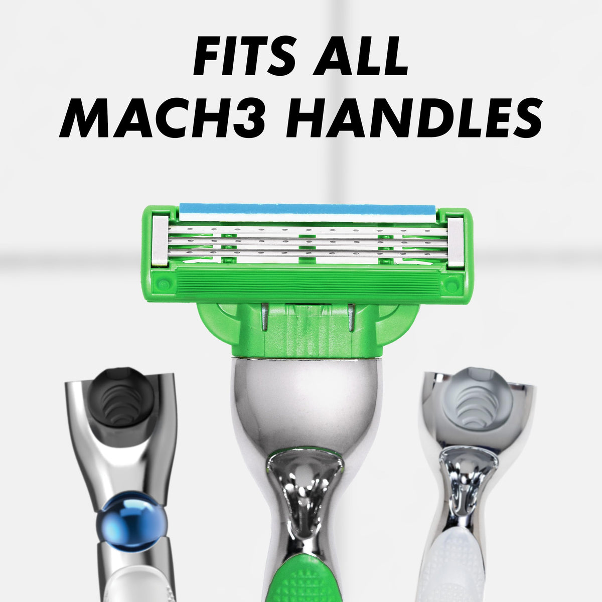 Gillette Mach3 Sensitive blade refill on a bathroom counter
