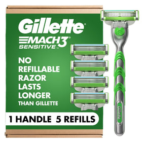 Gillette Mach3 Sensitive Razor handle front view