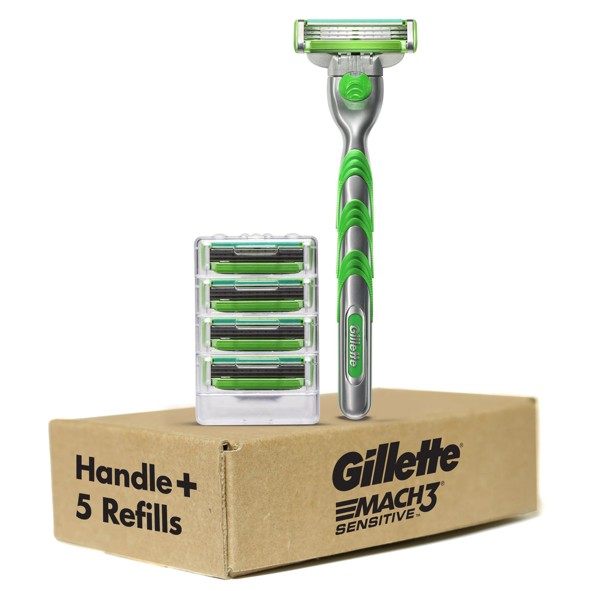 Gillette Mach3 Sensitive Razor showing blade refill installation