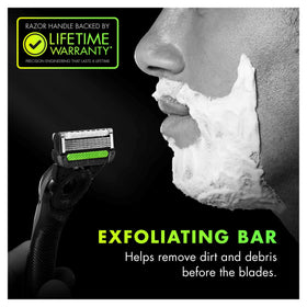 Gillette Men's Razor with exfoliating bar close-up