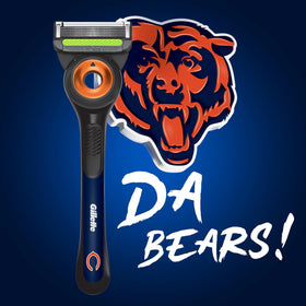 Gillette NFL Bears Edition razor with magnetic stand