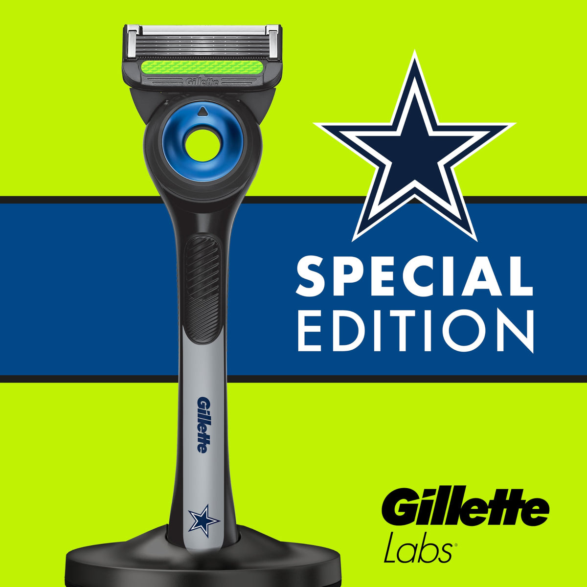 Gillette NFL Cowboys Edition Shaving Razor packaging front