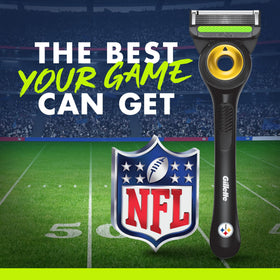 Gillette NFL Steelers Edition Razor in lifestyle setting