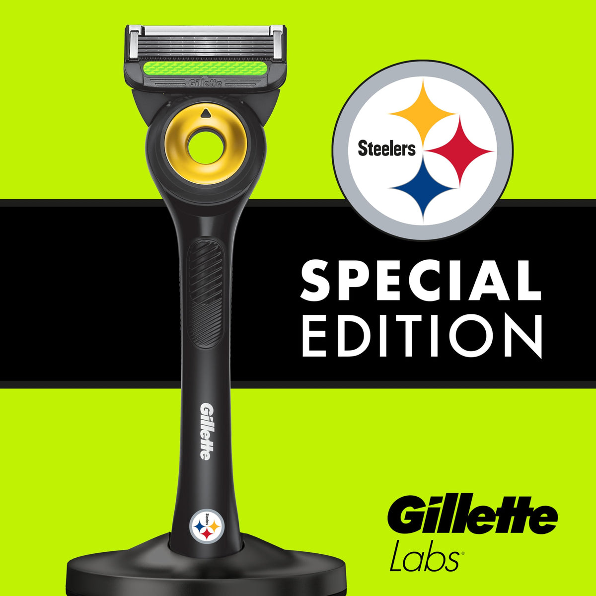 Gillette NFL Steelers Edition Razor side view