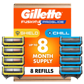 Gillette ProGlide Chill & Shield razor blade refills pack front view
